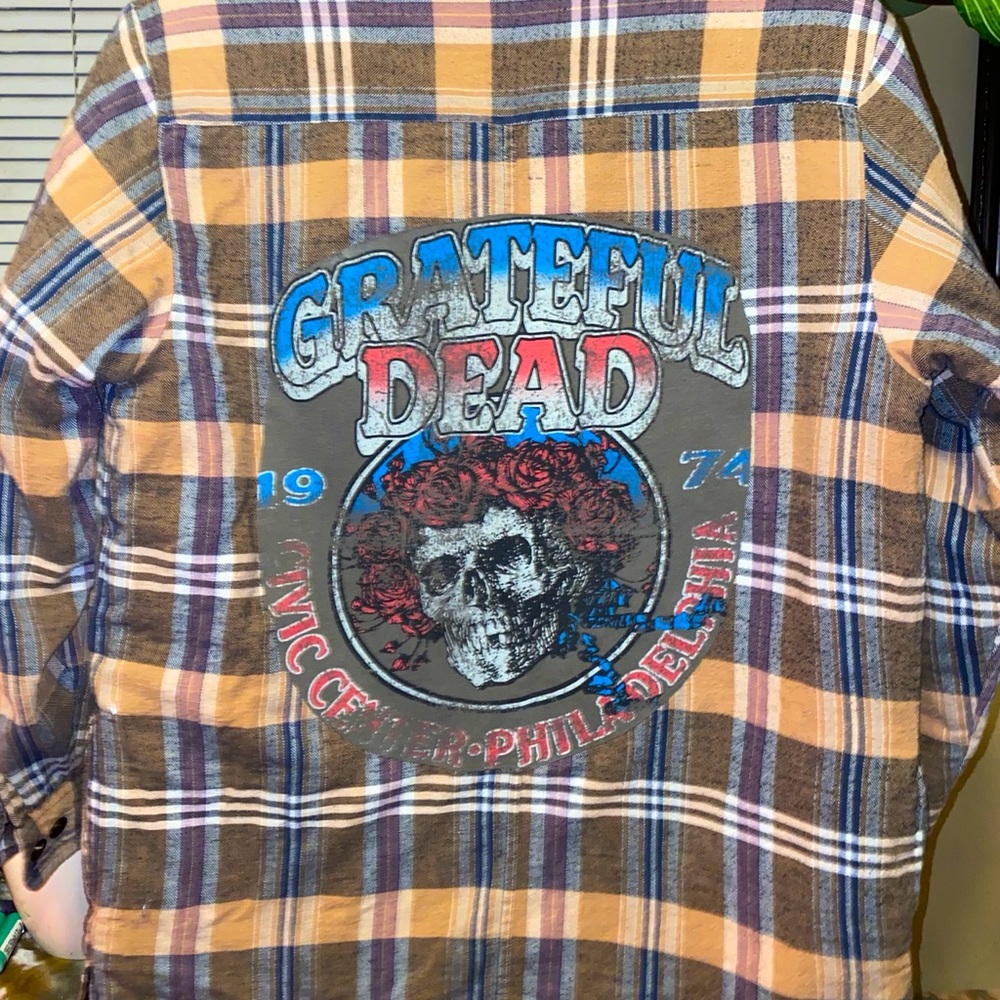 Upcycled Grateful Dead Flannel